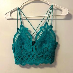 X Small Turquoise Free People Bra, New